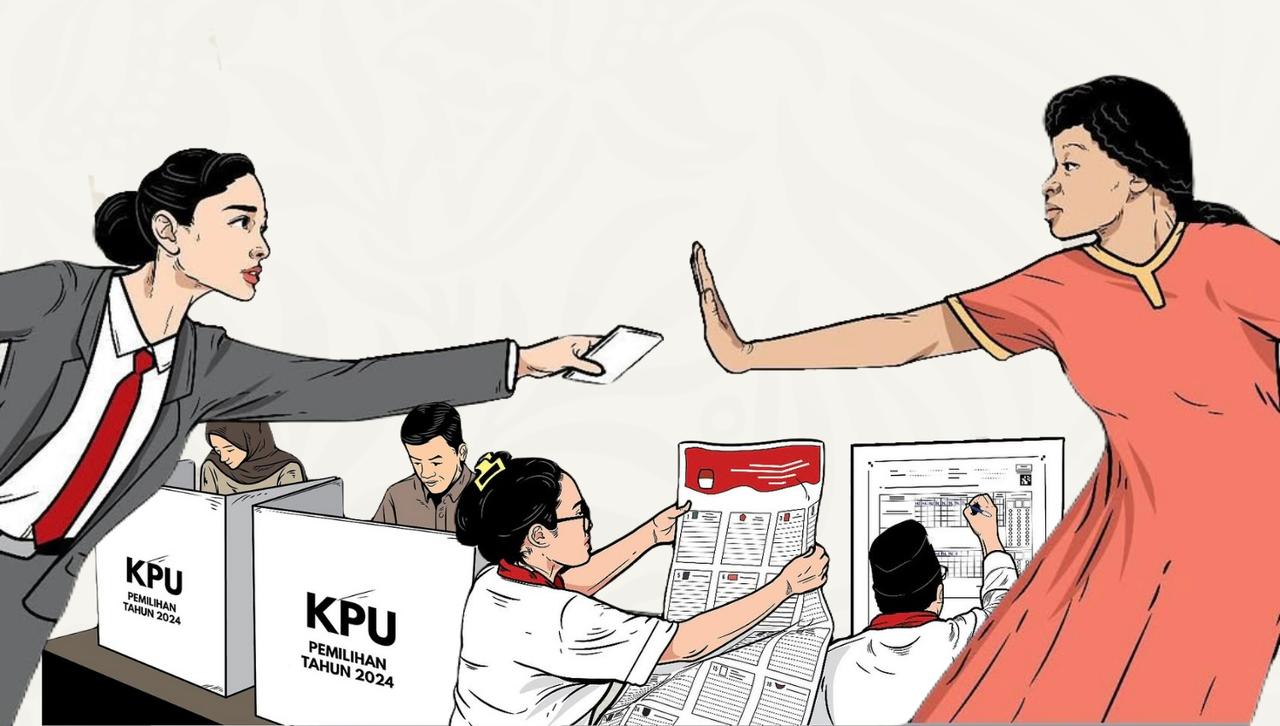 Ilustrasi menolak politik uang saat pemilu