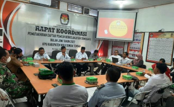 Bawaslu Kab. Hulu Sungai Tengah Hadiri Rapat Koordinasi Pemutakhiran DPB Triwulan II